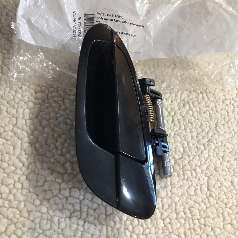 DHE-1099L Rear Blk Outside Outer Exterior Door Handle 2002 - 2006 Nissan Altima - Picture 7 of 8